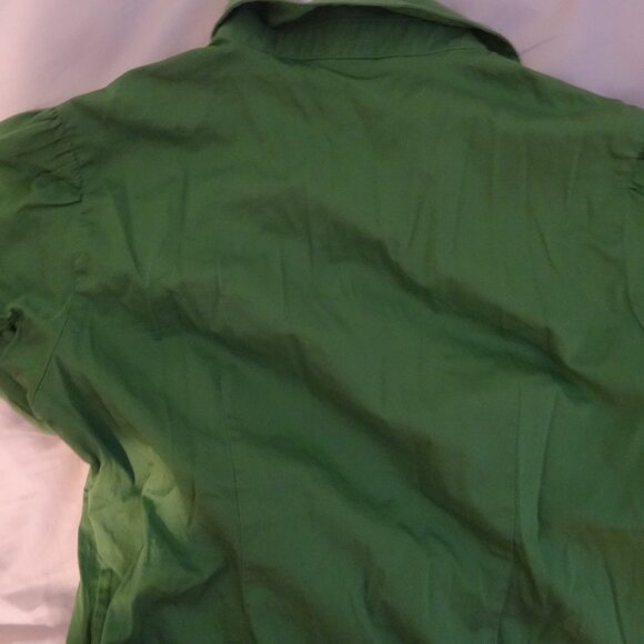 women's button up Banana Republic Petite green top size large - Picture 6 of 6